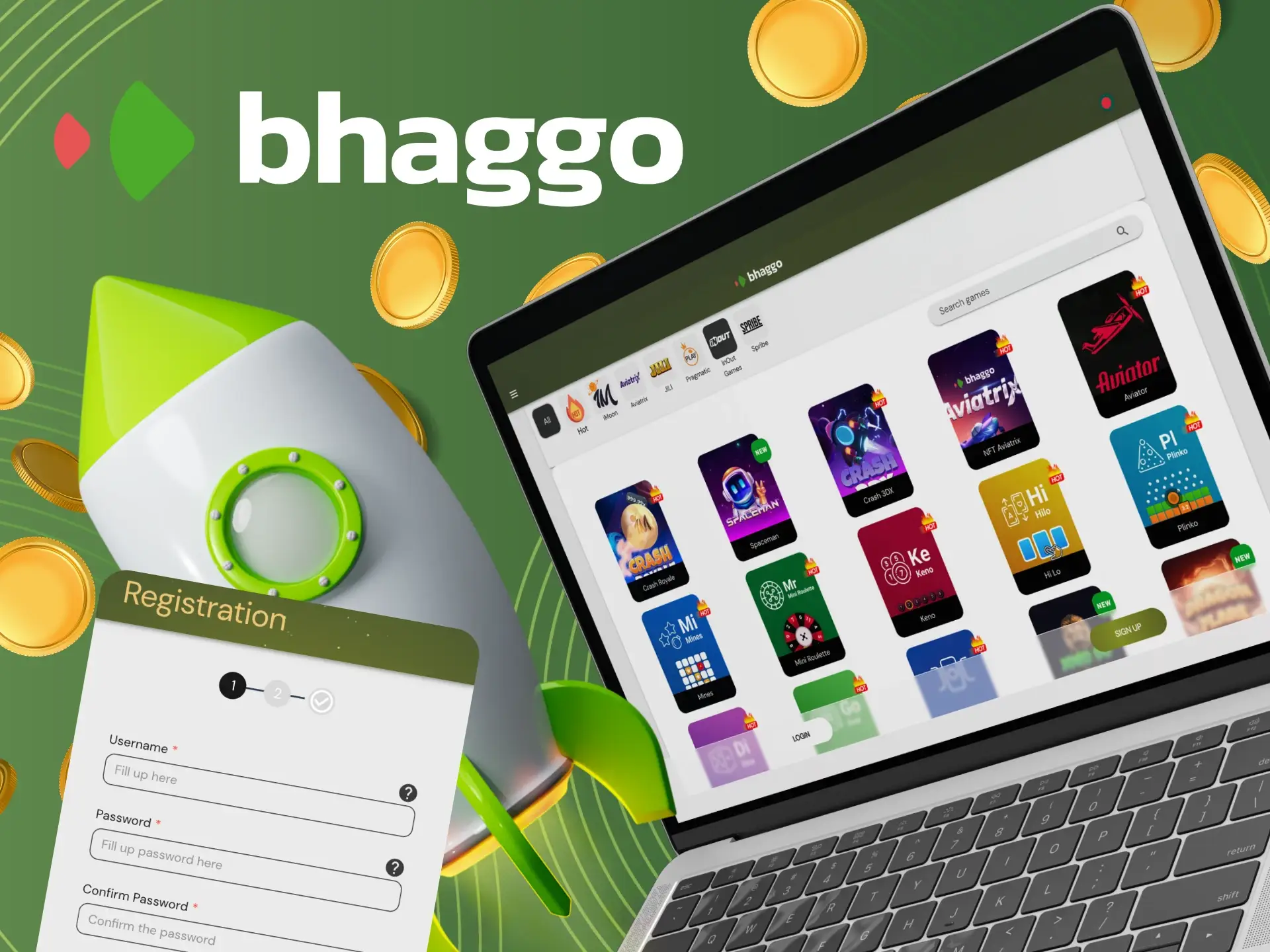 How to play crash games at Bhaggo casino.