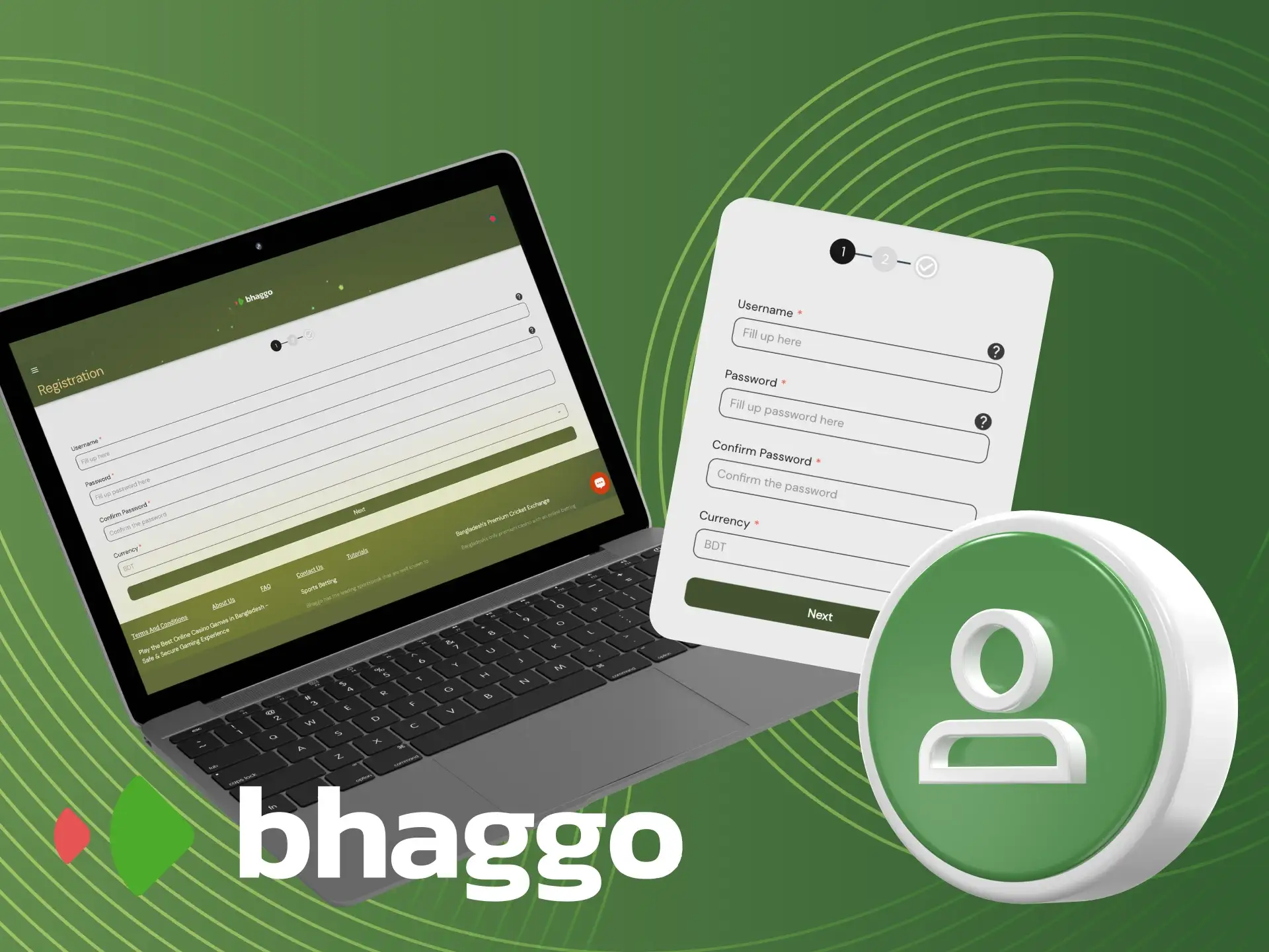 How do I create a new account at Bhaggo online casino.