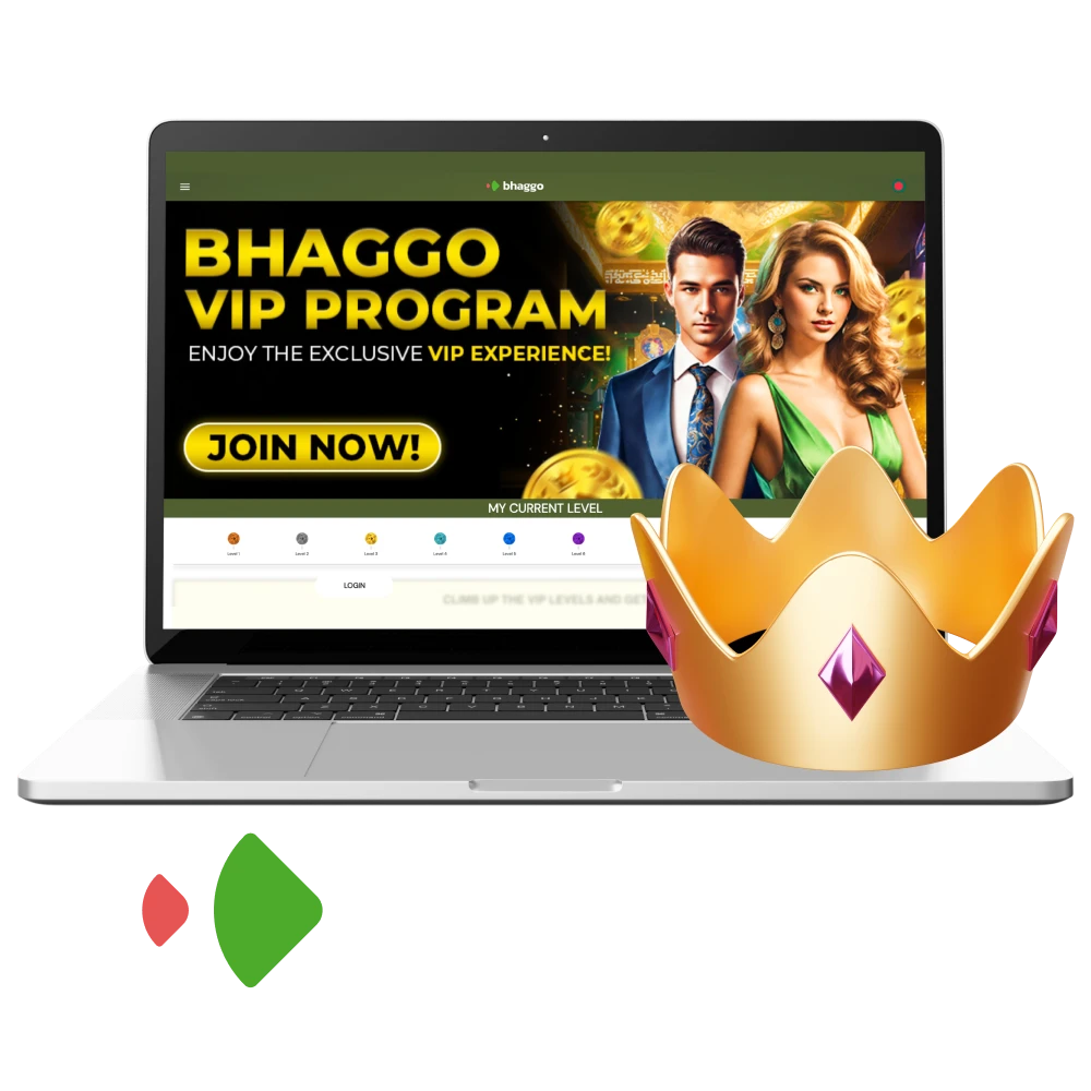 VIP tier for Bhaggo casino players.
