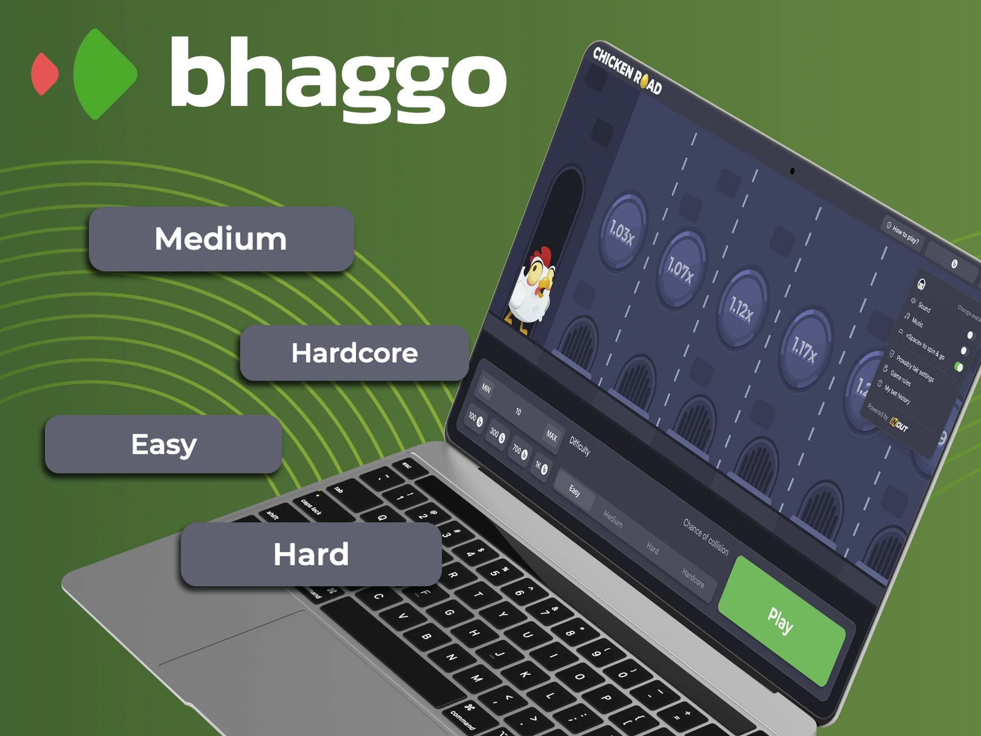 Try the different modes of Chicken Road game from Bhaggo Casino and choose the best one for you.
